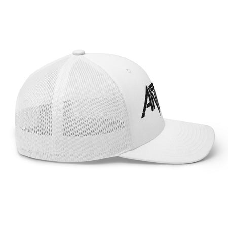 Merch Moment Anthrax - Black on White Trucker HD Embroidered Hat
