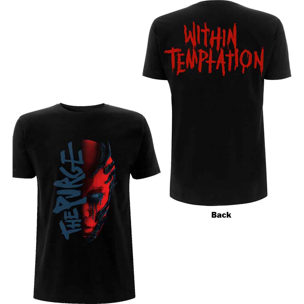 Within Temptation Purge Outline (Red Face) Black