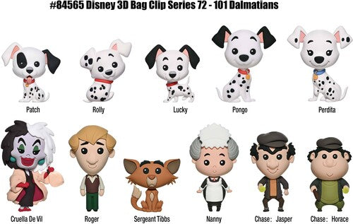 101 Dalmatians 3D Foam Bag Clip - Series 72 101 Dalmations - Series 72 3D Foam Bag Clip 24pc Blind Bag PDQ - 24-Disc Accessory