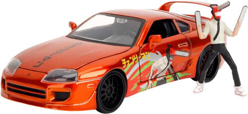 1:24 Anime Chainsaw Man - '95 Toyota Supra (4PC) Chainsaw Man - Anime Hollywood Rides - 1:24 '95 Toyota Supra Die-Cast Car & Chainsaw Man Figure - CD Album