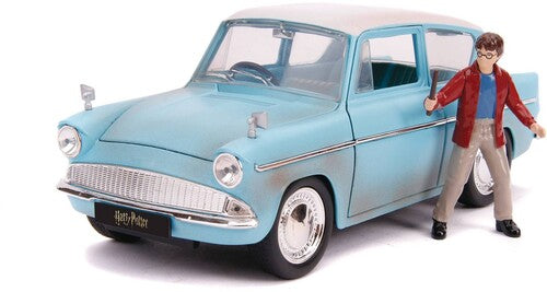 1:24 Harry Potter and 1959 Ford Anglia Die-Cast Harry Potter - Hollywood Rides - 1:24 1959 Ford Anglia Die-Cast Car & Harry Figure - Collectible