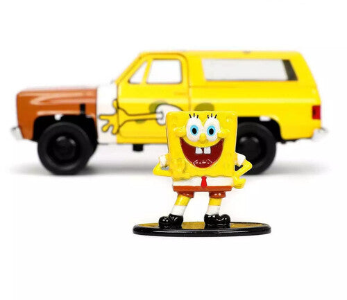 1:32 '80 Chevy Blazer K5 with Sponge Bob Figure SpongeBob SquarePants - 1:32 '80 Chevy Blazer K5 Die-Cast Car & SpongeBob Figure - Die-Cast Car