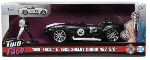 1:32 Hwr - '65 Shelby Cobra 427 W/Two Face DC Batman - Hollywood Rides - 1:32 '65 Shelby Cobra 427 Die-Cast Car & Two Face Figure - Die-Cast Car