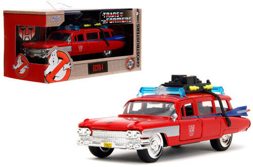 1:32 Hwr - Ecto-1 W/Tf Graphics Mash-Up (Red) Ghostbusters x Transformers - Hollywood Rides - 1:32 Ecto-1 Mashup Die-Cast Car - CD Album