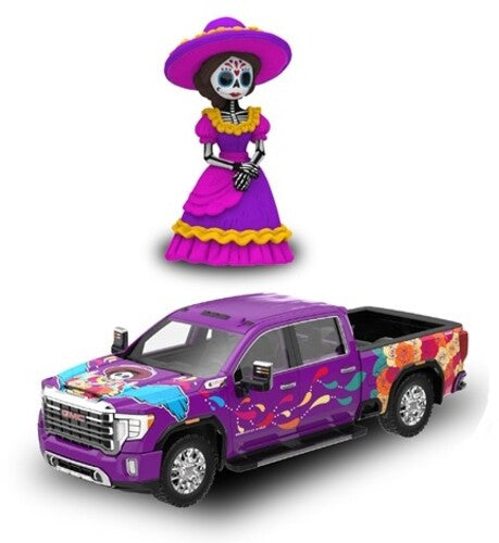 1:64 2023 Gmc Sierra 3005 Dia De Los Muertos Die-C 1:64 2023 GMC Sierra 3005 HD Dia de los Muertos Die-Cast Truck & Figure - Die-Cast Vehicle