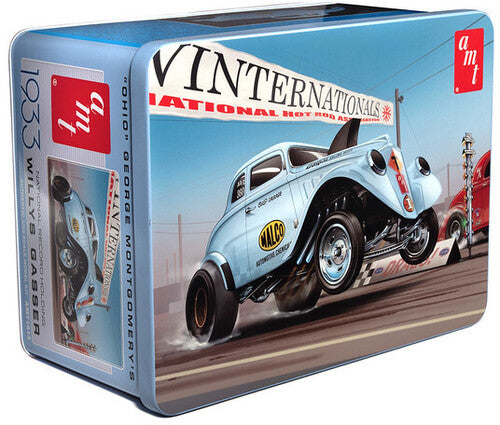 1933 Willys Gasser Ohio AMT 1933 Willys Gasser Ohio George w/Tin Packaging 1/25 Scale Model Kit - Model Kit