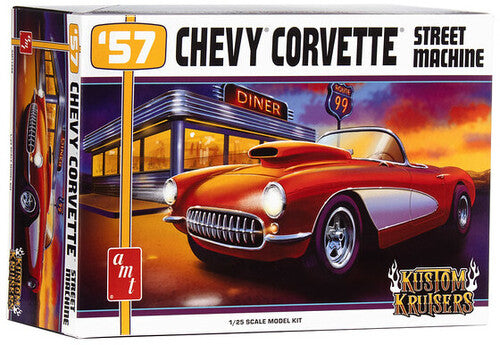 1957 Chevy Corvette AMT 1957 Chevy Corvette Street Machine 1/25 Scale Model Kit - Model Kit