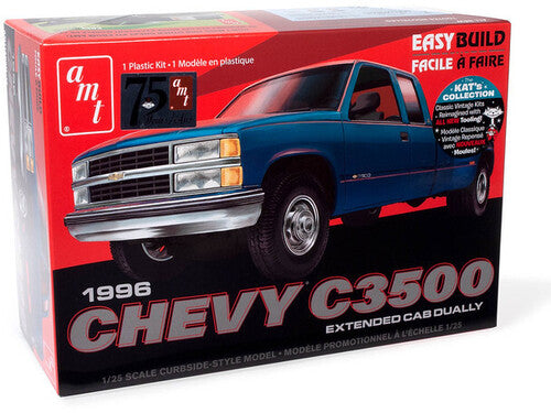 1996 Chevyc-3500 AMT 1996 Chevrolet C-3500 Dually Pickup Easy Build 1/25 Scale Model Kit - CD Album