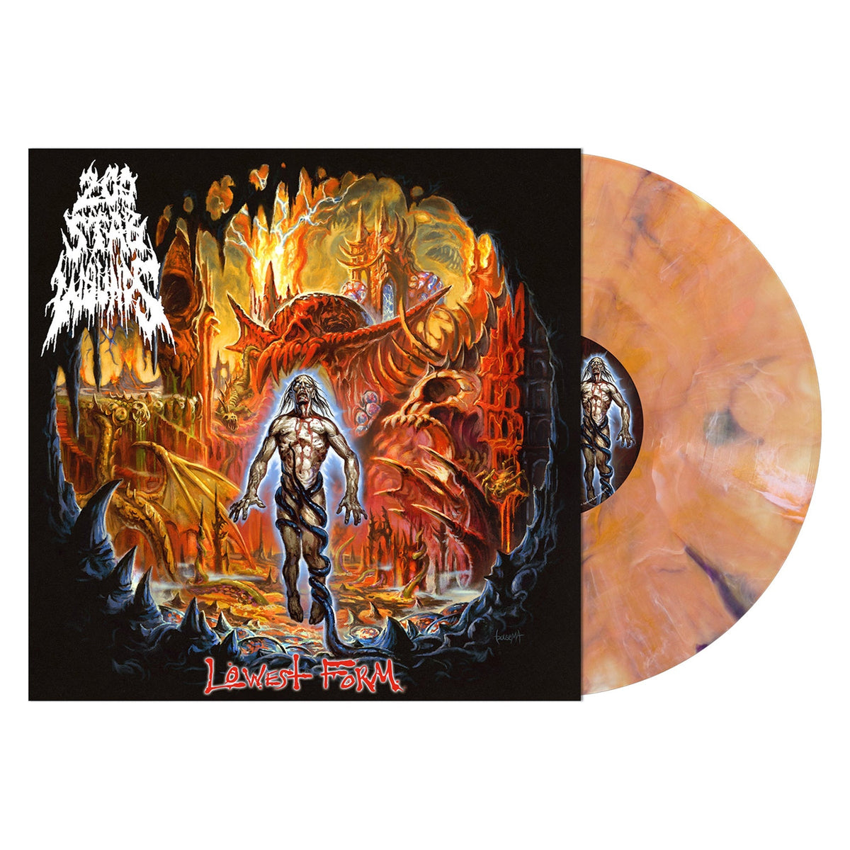 200 Stab Wounds Lowest Form ["Rigor Mortis" - Yellow Orange, Black Marble Vinyl]