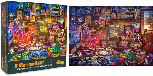 80s Retro 1000-Piece Jigsaw Puzzle An Afternoon in the 80s Retro 1000-Piece Jigsaw Puzzle By Rachid Lotf - Jigsaw Puzzle