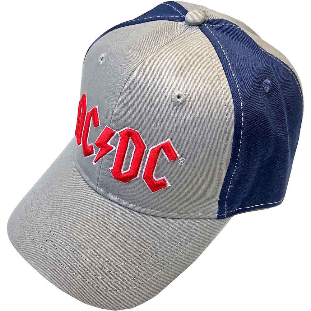 AC/DC Red Logo Blue, Grey