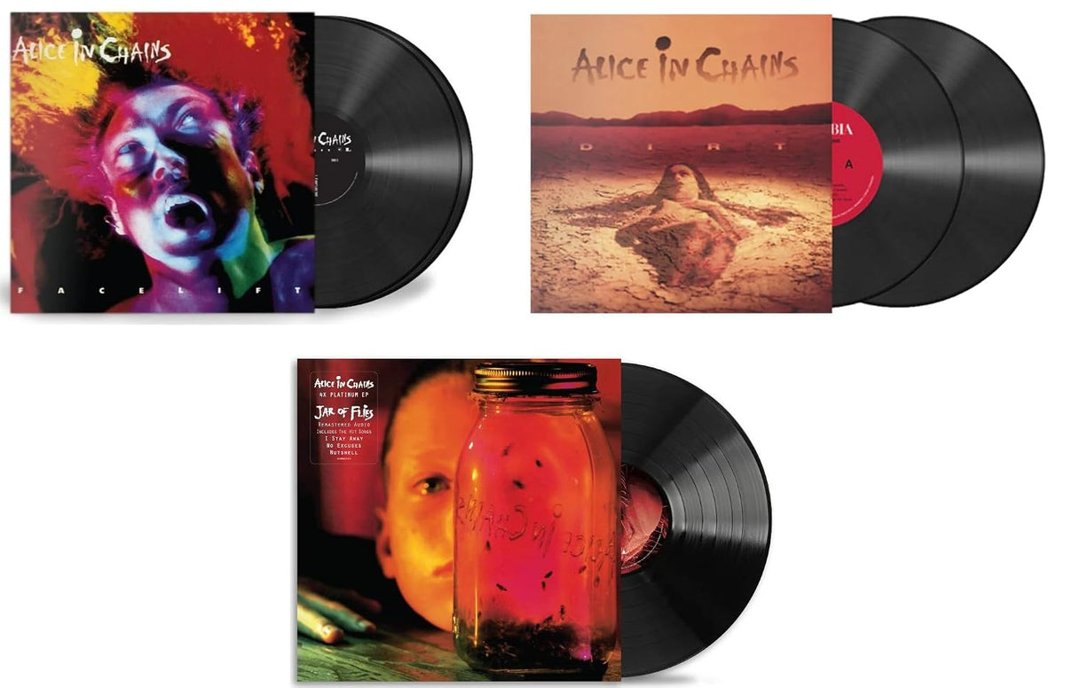 Alice In Chains Alice in Chains - Essential Vinyl Record 3 Album Set - Dirt, Facelift, & Jar of Flies - 150 Gram LPs - Music & Performance - Vinyl