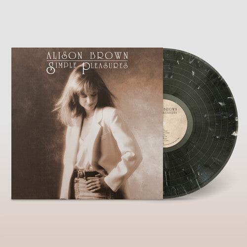 Alison Brown Simple Pleasures (Remixed and Remastered) Black & White Swirl - Record Album - Vinyl LP