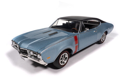 Am 1968 Olds Holiday 1/18 American Muscle 1968 Oldsmobile Holiday Coupe 442 Hemmings Muscle Machines - Code F Teal Frost - CD Album