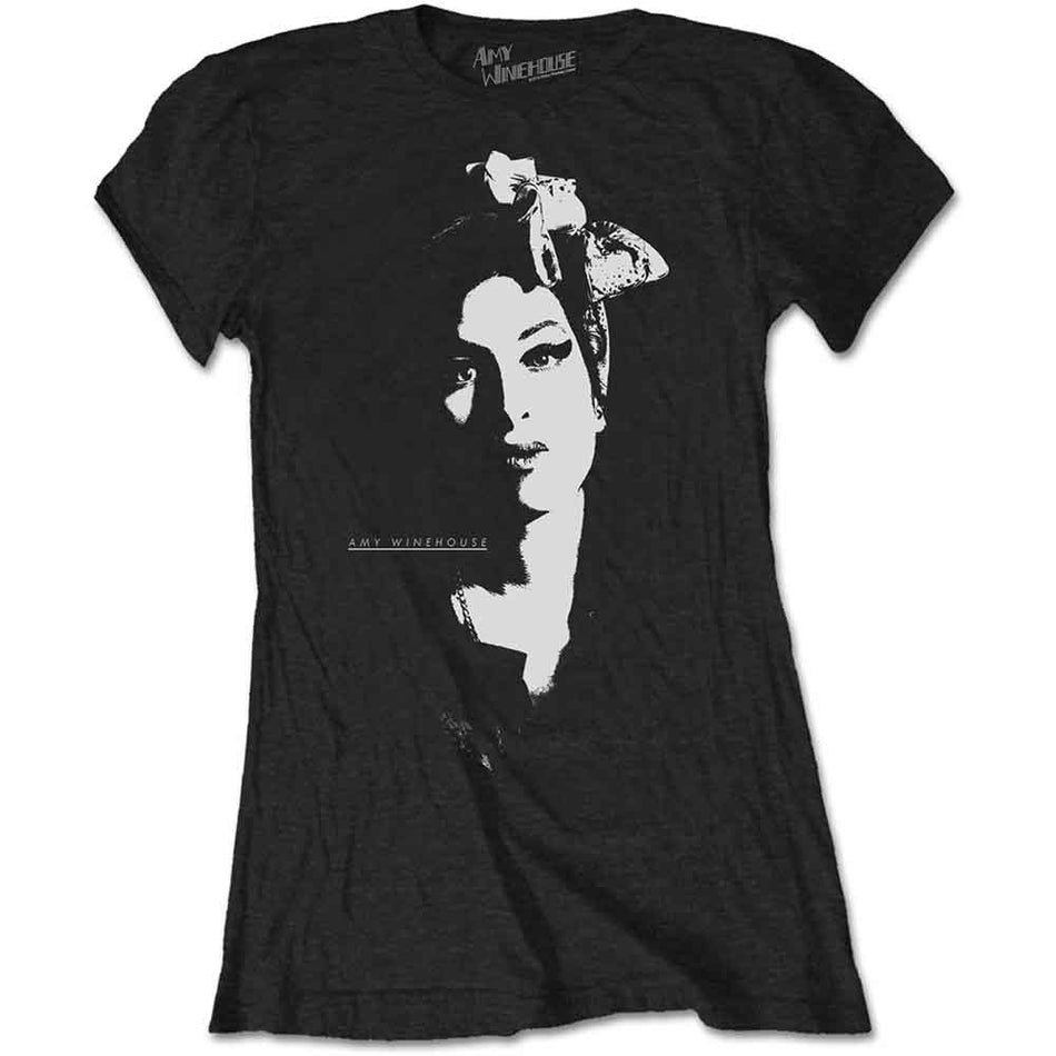 Amy Winehouse Scarf Portrait Black
