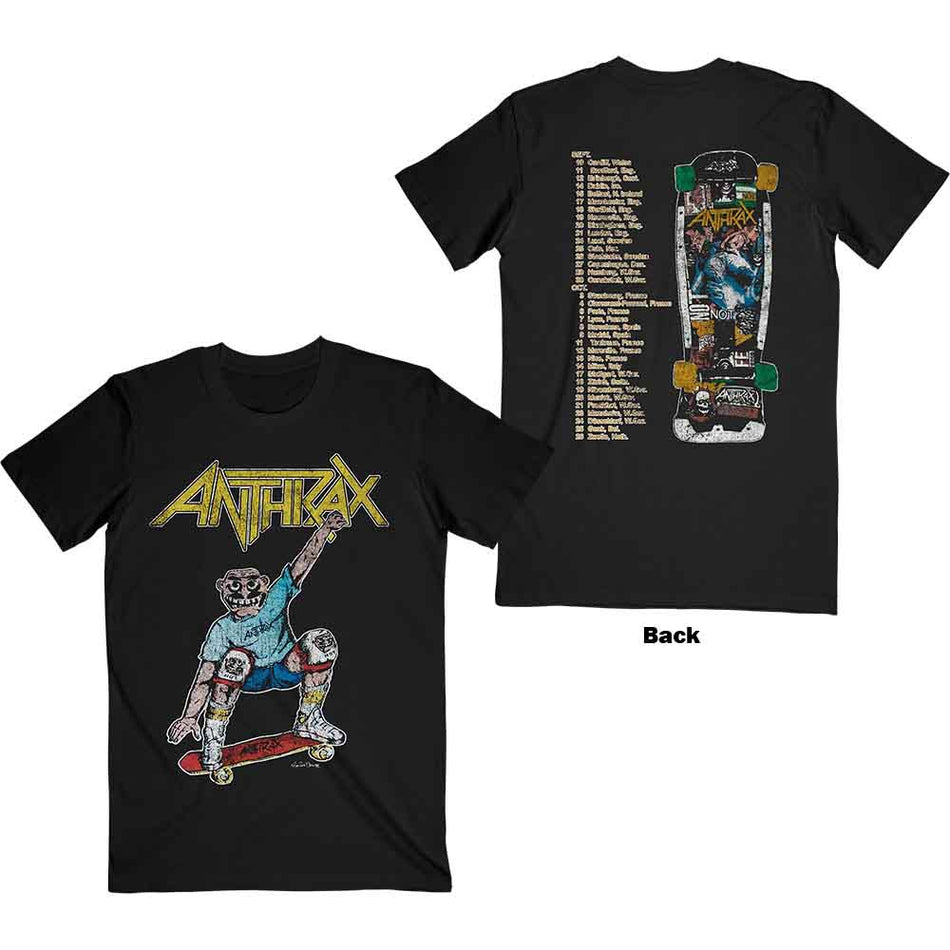 Anthrax Spreading Skater Notman Vintage Black