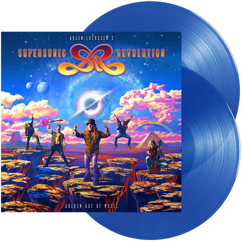 Arjen Lucassen's Supersonic Revolution Golden Age of Music - Transparent Blue - Double Record Album - Vinyl LP