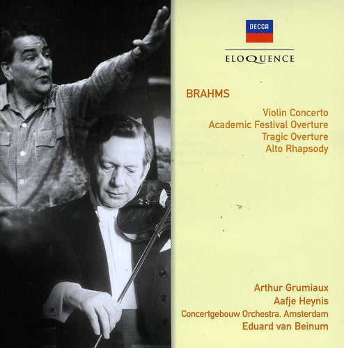 Arthur Grumiaux Brahms: VLN Cto / Overtures / Alto Rhapsody - CD Album