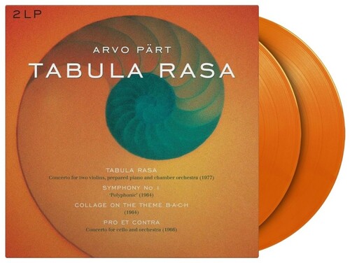 Arvo Part Tabula Rasa / Symphony 1 / Collage On A Theme B-A-C-H / Pro Et Contra - Ltd 180gm Orange Vinyl - Double Record Album - Vinyl LP