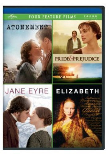 Atonement / Pride & Prejudice / Jane Eyre / Elizabeth - 4-Disc DVD Set