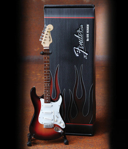Axe Hvn Fender Stratocaster Classic Sunburst Fender Stratocaster Classic Sunburst Finish 10 Inch Miniature Guitar Replica - CD Album