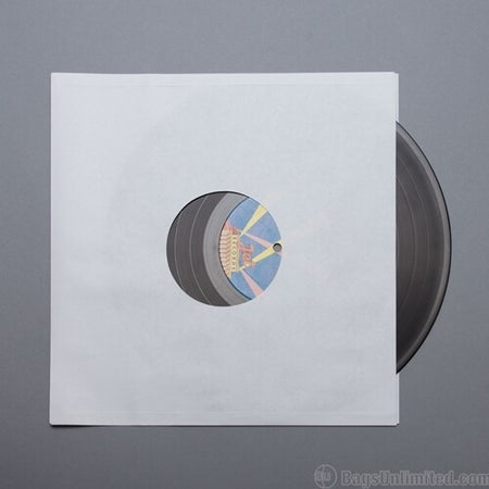 Bags Unlimited S12WR 12" White Paper Inner Sleeve-100ct