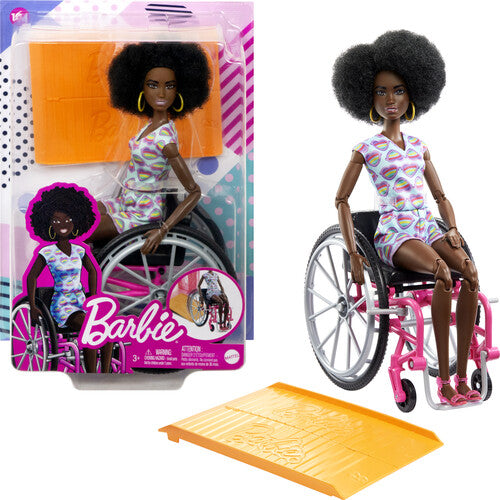 Barbie Barbie Fashionista & Wheelchair with Wheelchair & Ramp, Curly Brown Hair, Romper - CD Album