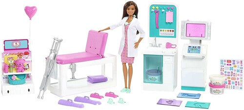 Barbie Barbie Fast Cast Clinic Playset With Brunette Barbie Doctor Doll - Collector's Edition