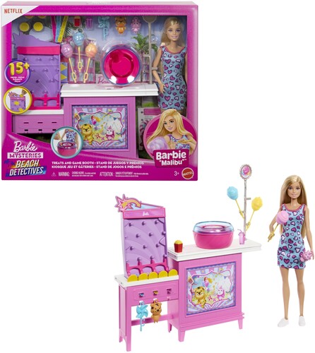 Barbie Barbie Mysteries: Beach Detectives Barbie �Malibu� Doll, Cotton Candy Game Playset - CD Album
