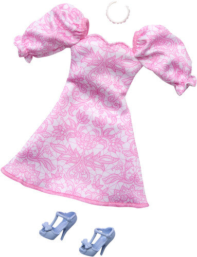 Barbie Complete Looks Barbie Fashon Pack Complete Looks Pink Puffy Sleeve Dress Outfit - CD Album