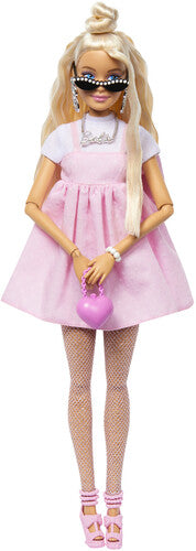 Barbie Deluxe Style Barbie Deluxe Style with Blond Hair in Top Knot, Pink Pastel Dress with Oversized Bow and Accessories - CD Album