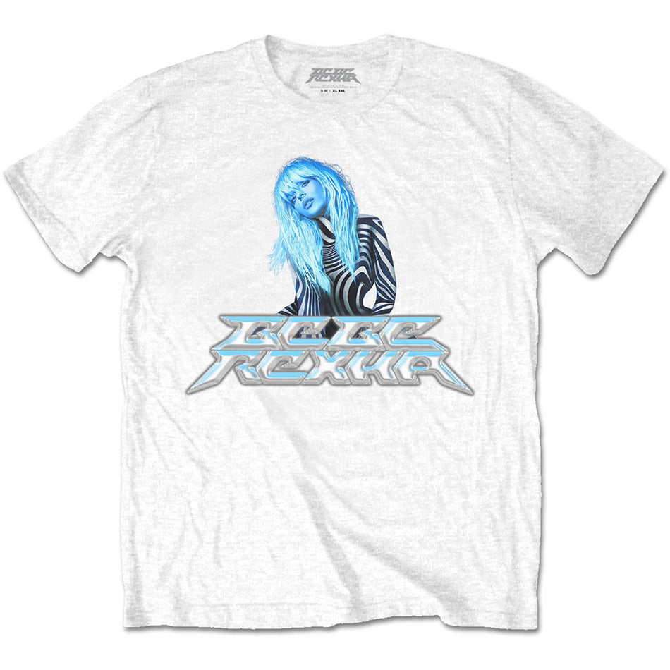 Bebe Rexha Silver Logo White
