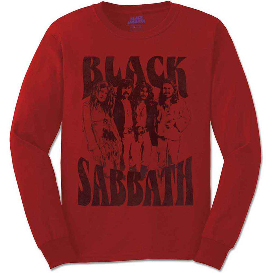 Black Sabbath Band and Logo Red