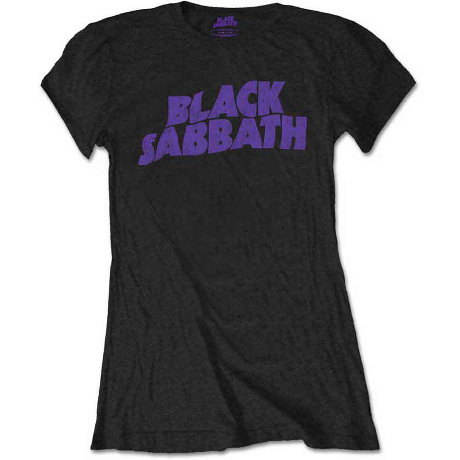 Black Sabbath Wavy Logo Vintage Black