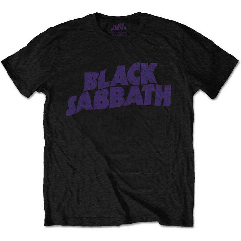Black Sabbath Wavy Logo Vintage Black