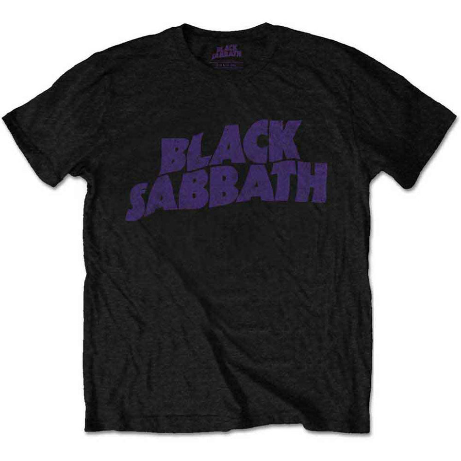 Black Sabbath Wavy Logo Vintage Black