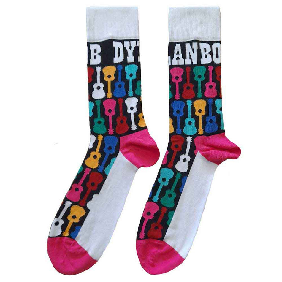 Bob Dylan Guitar Pattern Black, Multicolour