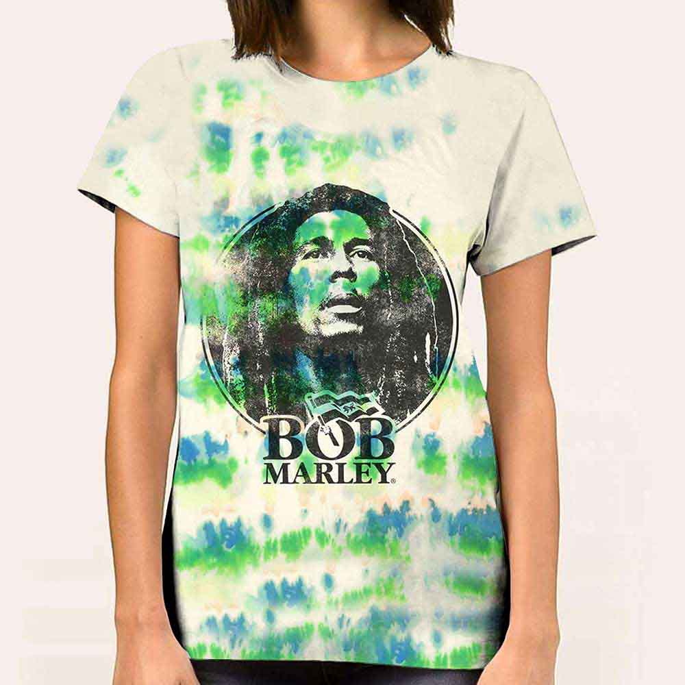 Bob Marley Black & White Logo White