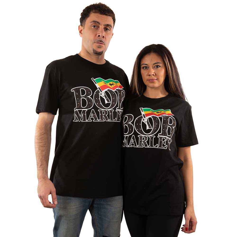 Bob Marley Flag Logo Black