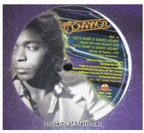 Bohannon Let's Start to Dance Again 2 - Record Album - Vinyl LP