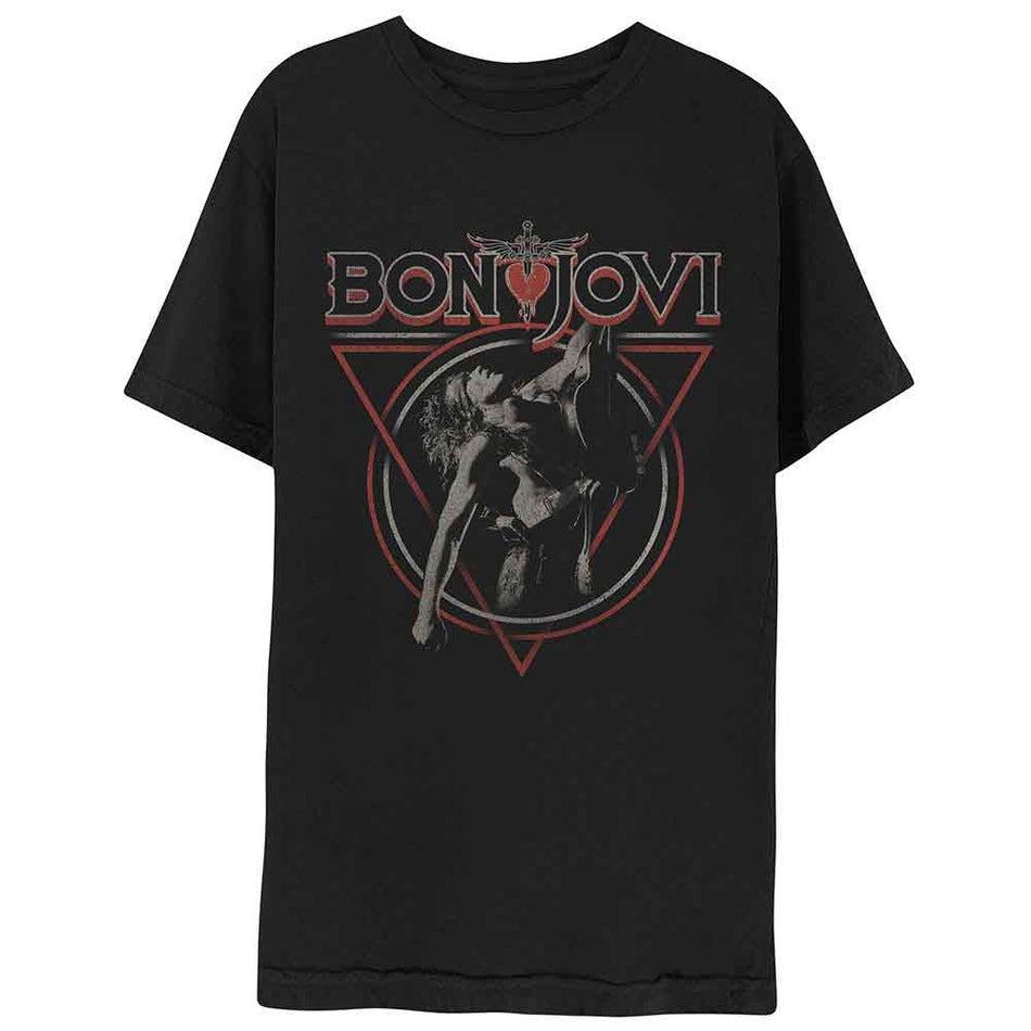 Bon Jovi Triangle Overlap Black
