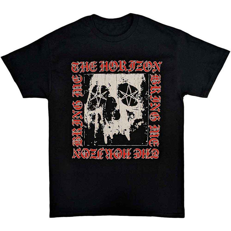 Bring Me The Horizon Metal Logo Skull Black