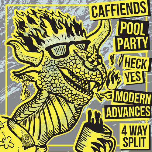 Caffiends / Heck Yes / Modern Advances 4 Way Split - Record Album - Vinyl LP