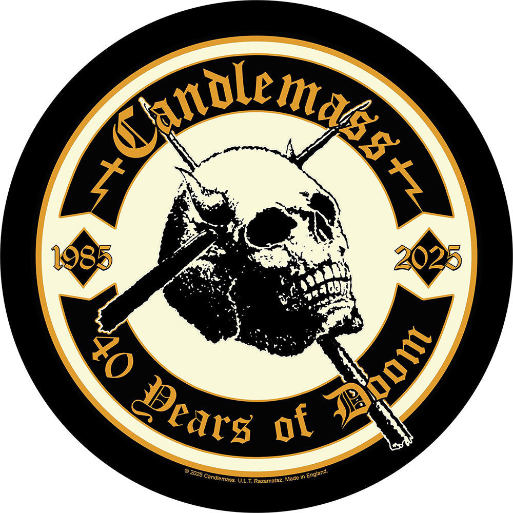 Candlemass 40 Years Of Doom Back Patch