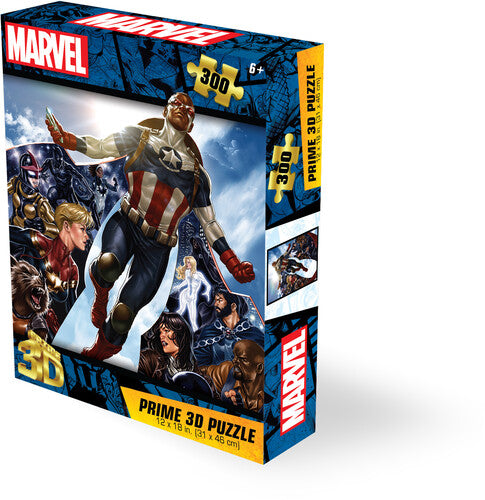 Captain America 300PC Marvel Avengers Captain America 300pc 18x12 in 3D Lenticular Puzzle - CD Album