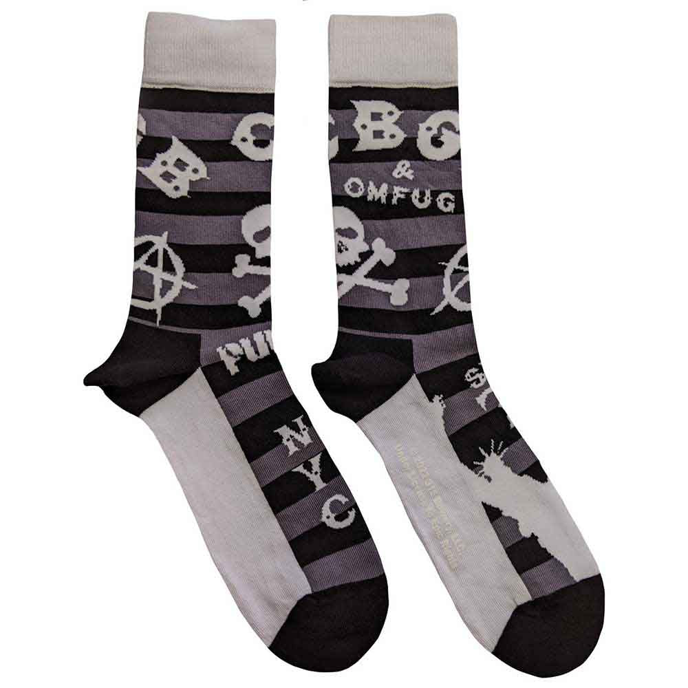 CBGB Logos Striped Black
