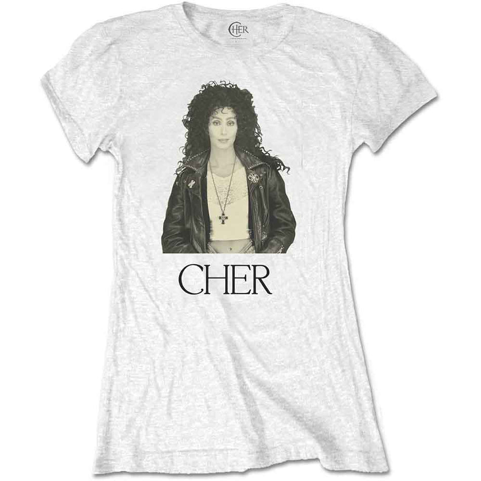 Cher Leather Jacket White