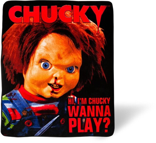 Child's Play Chucky Wanna Play Fleece Blanket Child's Play - Fleece Throw Blanket - Chucky Wanna Play (50" x 60")