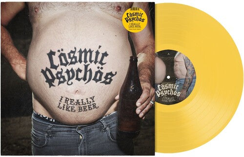 COSMIC PSYCHOS I Really Like Beer - Pale Ale Yellow - Record Album - Vinyl LP