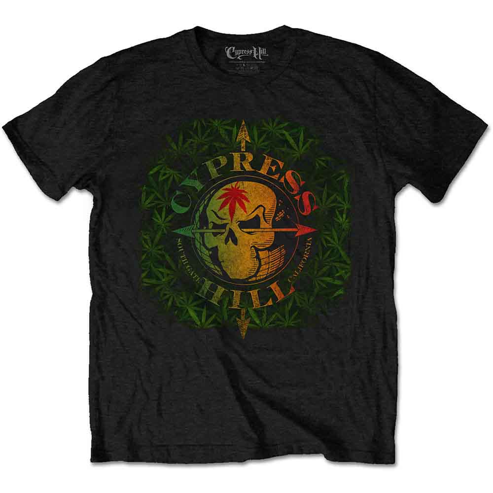 Cypress Hill South Gate Logo & Leaves Black
